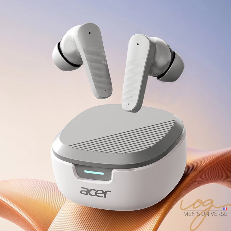 Écouteurs sans fil Bluetooth 5.4 avec réduction de bruit, autonomie 20h et étui de charge, pour sport et musique