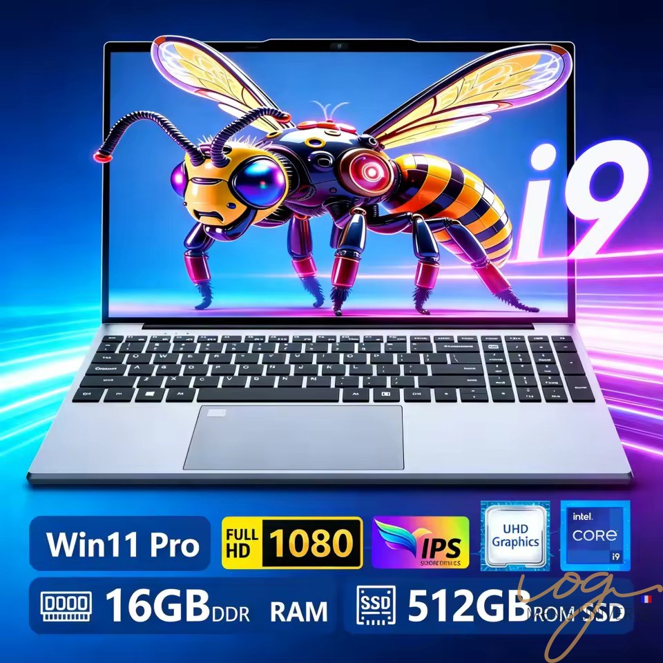 Ordinateur Portable 15,6 Pouces Intel Core i9-10980HK 16 Go RAM SSD 512 Go à 2 To Windows 11 Pro Gaming Bureau Études