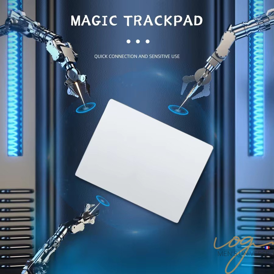 Trackpad Filaire Multi-Touch en Aluminium, Surface Verre Trempé Haute Précision 400 IPS, Pavé Tactile Ultra Fin pour PC Portable Windows Mac